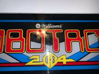 WILLIAMS ROBOTRON 2084 ARCADE VIDEO GAME SIGN FACE PLATE VINTAGE 2