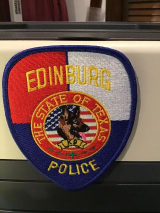 Texas Edinburg Police K - 9 Shoulder Patch