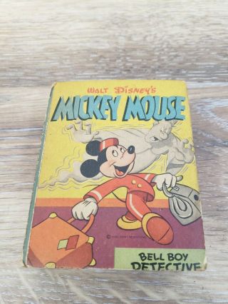 Vintage 1945 Walt Disney Mickey Mouse Bell Boy Detective The Better Little Book