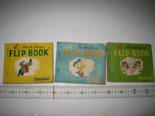 Vintage Walt Disney Flip Books Donald Duck Pluto Chip & Dale