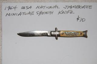 1964 Bsa National Jamboree Miniature Sheath Knife