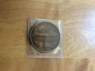 Vtg 1979 10th Anniversary Coin Of The Space Shuttle Moon Landing On 7/20/69