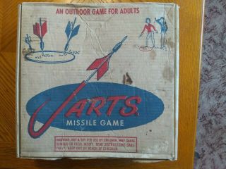 Vintage 1960s Jarts Lawn Darts Game Box In