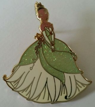 Disney WDW Pin - 2009 Princess & the Frog,  Tiana in Green Sparkle Gown Dress 2