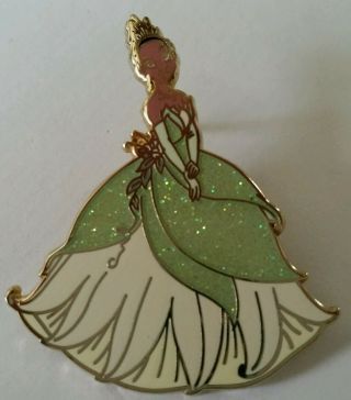 Disney WDW Pin - 2009 Princess & the Frog,  Tiana in Green Sparkle Gown Dress 3