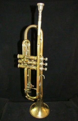 Vintage Hn White Cleveland " Superior " Trumpet With Case,  7k Mouthpiece,  Holder