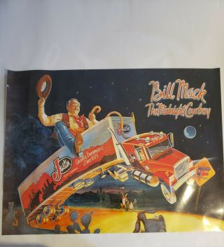 Bill Mack,  The Midnight Cowboy,  Justin Boots,  Wbap Poster 18 " X 24 " 1989