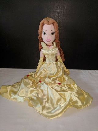 Disney Belle Beauty And The Beast Stuffed Plush Doll 20 " Disney Store