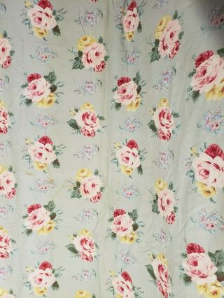 Cottage Lane Vintage Ralph Lauren Curtain Panels Roses Set of 2 Drapes USA 40x85 2