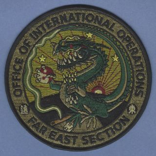 Dea Drug Enforcement Administration Far East Asia Section Shoulder Patch Green