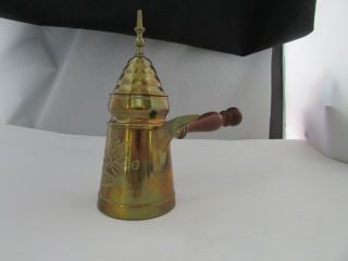 Vintage Brass Arabic Middle Eastern Turkish Style Brass Coffee Dallah Tea Pot