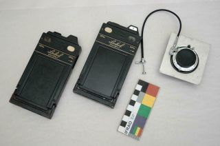 2 Vintage Linhof Technika 2 - 1/4 X 3 - 1/4 " Cut Film Holders & Angulon Camera Lens