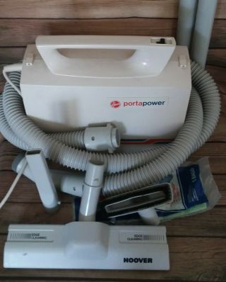 Vtg Hoover S1075 - 060 Porta - Power Compact Canister Vacuum Cleaner With Attachment