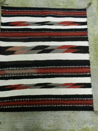 Vintage,  Rug,  Navajo,  Hand Weave,  26 In.  X31 In. ,  Colors Bright & Vivid