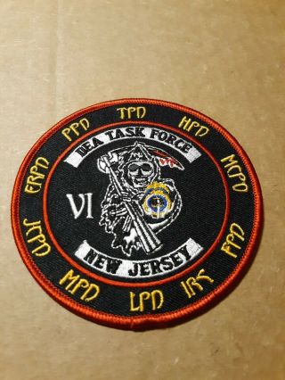 Dea Federal Police Patch Jersey Swat Sheriff State Nj Ny