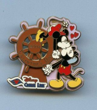 Dcl Disney Cruise Line Classic Minnie Kissing Mickey Mouse Valentine 