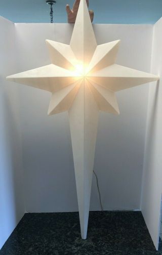 Vintage 39 " Nativity Star Christmas Blow Mold Union Products Bethlehem Cross