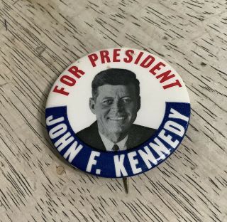 John F Kennedy For President Jfk Campaign Button Pin Election Pinback