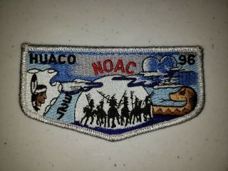 Boy Scout Oa 327 Huaco Lodge Flap S23 1996 Noac Silver Border