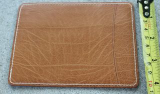 Rolex Geneve Brown Camel Leather Card Holder Wallet 50.  05.  34 Vintage 5.  5x4 
