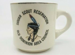 Vintage Siouan Scout Reservation Mug - Old Dominion Area Council - 1967 To 1989