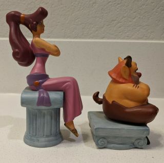 VERY RARE - Disney Hercules Ceramic Figurines - MEGARA Meg with Sticker and Phil 2