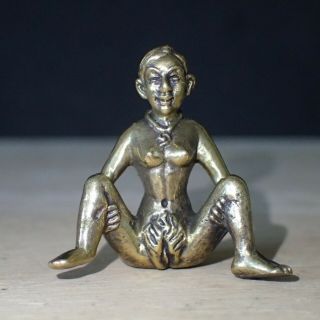 E - Pher Buddha Magic Love Brass Statue Lady Amulet Sexual Holy Charm Mae Bper