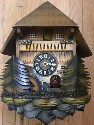 German Cuckoo Clock - Black Forest Vintage 1970 