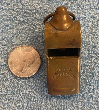 Antique Whistle The Acme Thunderer Made In England Collectors Estate