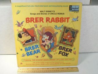 Walt Disney Songs & Stories Of Uncle Remus & Brer Rabbit Record Storybook Set
