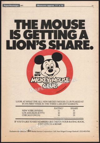 The Mickey Mouse Club_original 1977 Trade Print Ad / Tv Promo_poster_disney