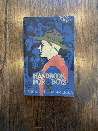 1938 1st Edition 28th Print Handbook For Boys Boy Scouts Of America With Insert