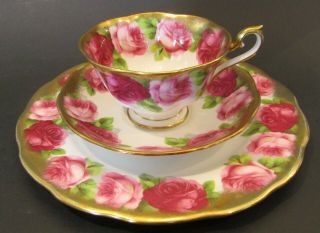 Vintage Royal Albert " Old English Roses " Teacup & Saucer And Luncheon Plate