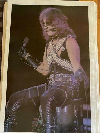 Kiss Vintage 1977 Alive Ii Peter Criss Nos Aucoin Poster N/m