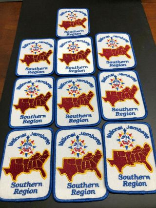 Bsa 1997 National Jamboree Southern Region Patches Qty.  10 Bv