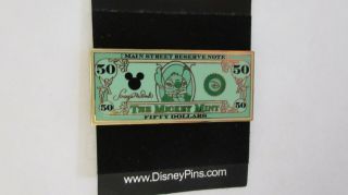 Disney 2008 Pin - The Mickey $50 Dollar Bill Stitch As Ulysses S.  Grant