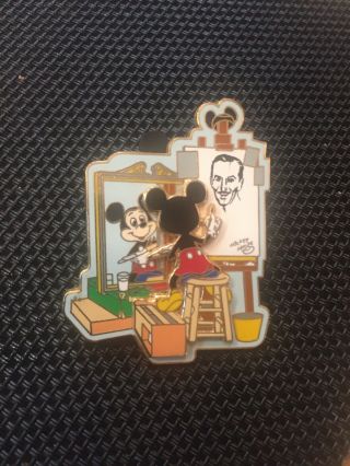 Disney Pin Mickey Mouse Painting Walt Artist Very Rare