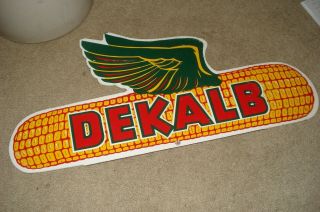 Vintage Dekalb Seed Double Sided Sign
