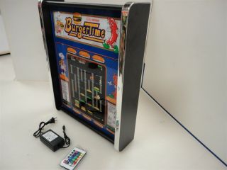 Burgertime Game Play Marquee Game/Rec Room LED Display light box 2