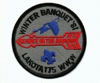 Boy Scout Oa 175 Lakota Lodge 1981 Winter Banquet Activity Patch