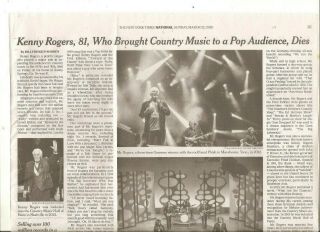 Kenny Rogers 81 Obituary York Times Singer James Hatch 91 Negro History