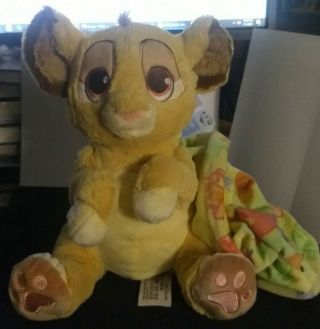 W/tag Disney Baby Simba From The Lion King Blanket In A Pouch Blanket Plush Doll
