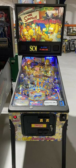 Simpsons Pinball Party Machine Stern Pinball Machine Arcade Leds