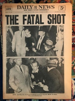 Ny Daily News The Fatal Shot Ruby Shoots Oswald November 25 1963 Late Edition
