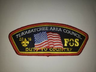 Boy Scout Tukabatchee Area Council 2016 Fos Csp/sap Duty To Country