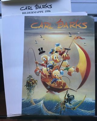1996 Carl Barks Oglemalde - Kalender Art German Picture Folder - Donald Duck Comic