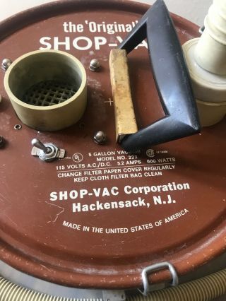RARE The Shop - vac Metal Canister Vacuum Motor Base Vintage 2
