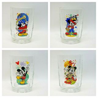 Set Of 4 Walt Disney World 2000 Celebration Drinking Glasses,  10 Oz,