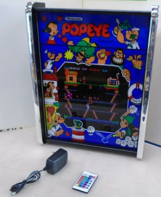 Popeye Game Play Marquee Game/rec Room Led Display Light Box