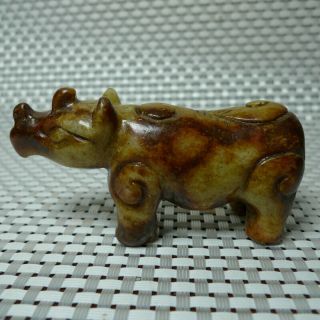 Exquisite Chinese Jade Red Mountain Culture Bison331